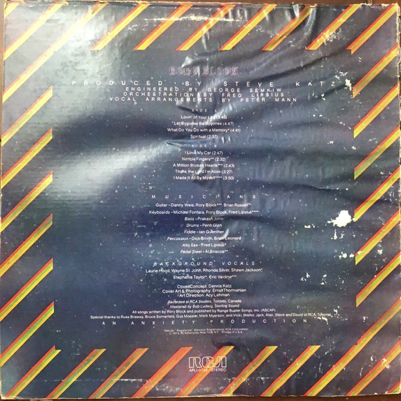 ***Free*** Rory Block Vinyl Lp '75 - Picture 6 of 6